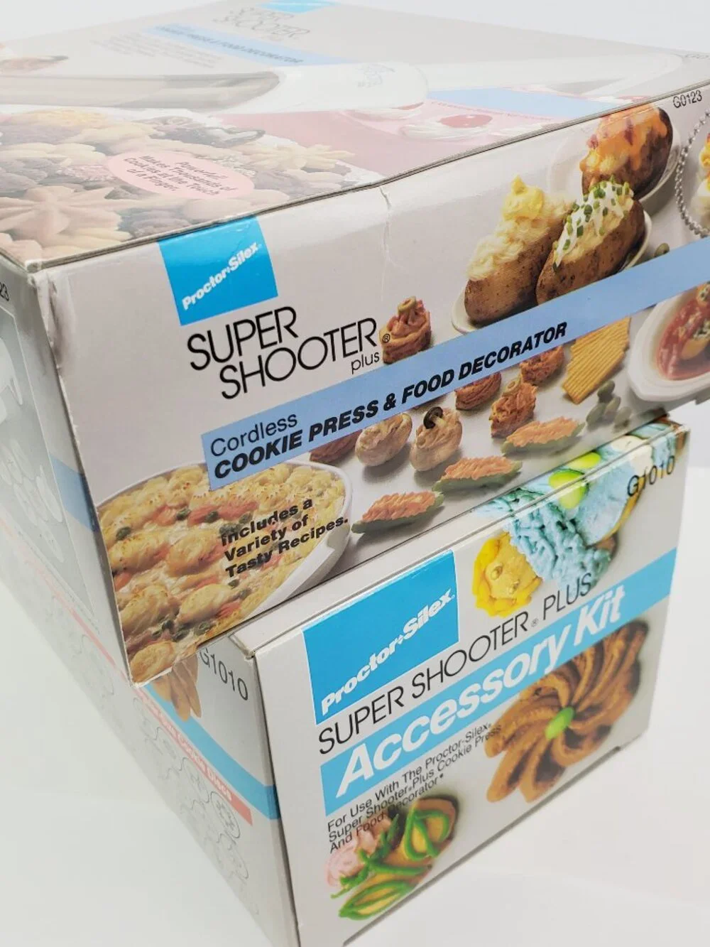 Super Shooter Plus + Accessory Kit Cookie Making Press Proctor Silex Unused NIB